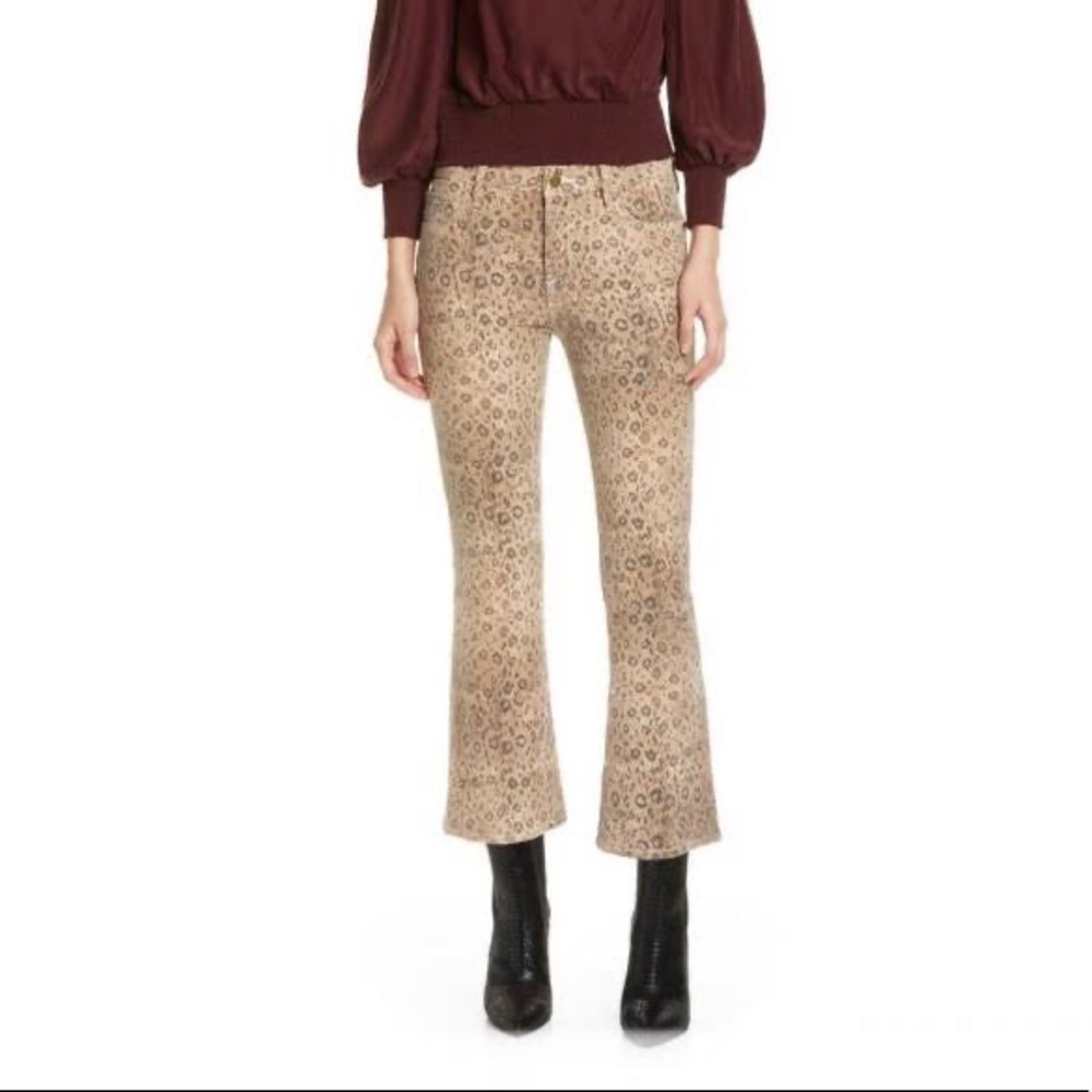 Frame Le Crop Mini Boot Snake Python Print In Van… - image 6